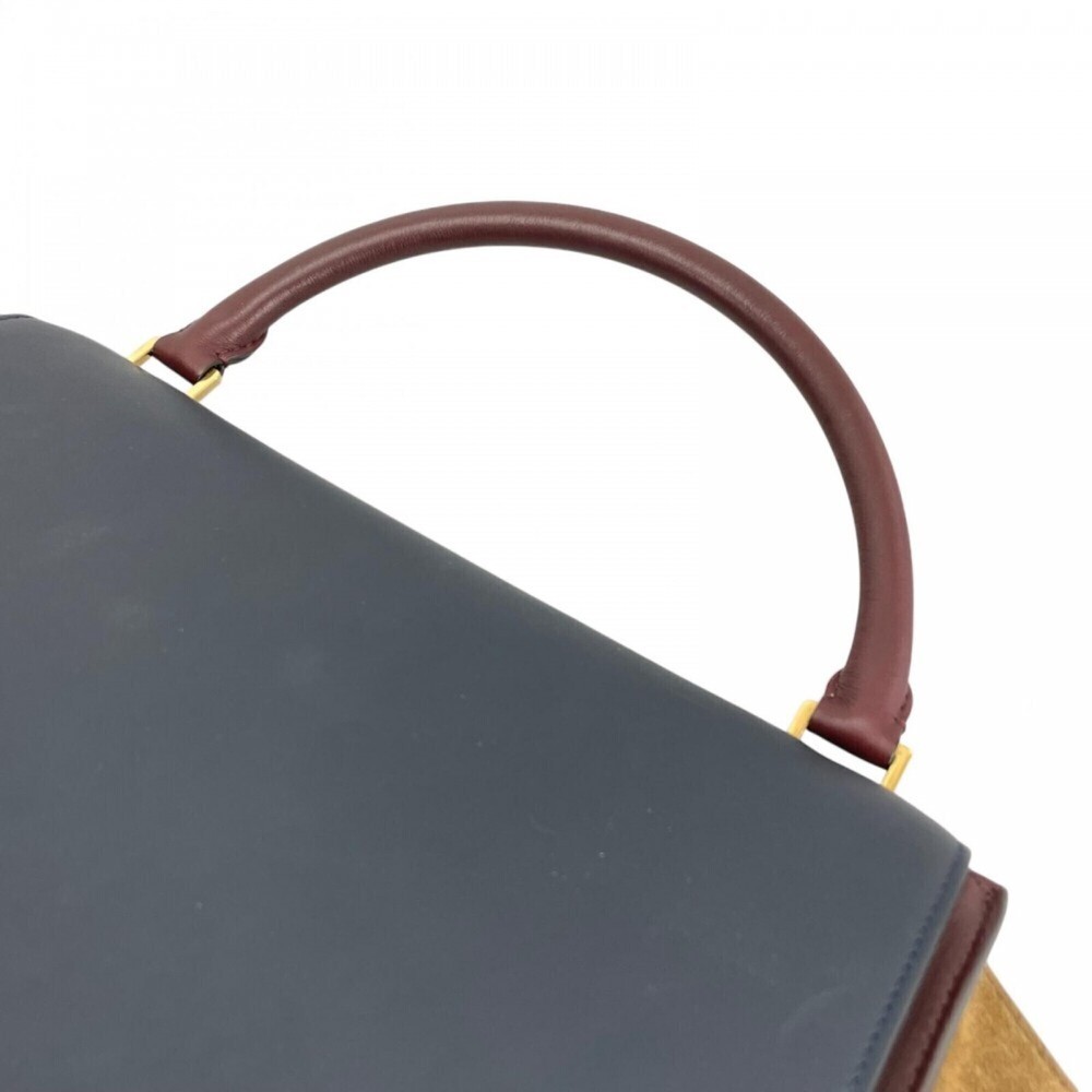 Celine handbag for women, CELINE F-SN-0152, leather, wine red, gold hardware. - Picture 4 of 16